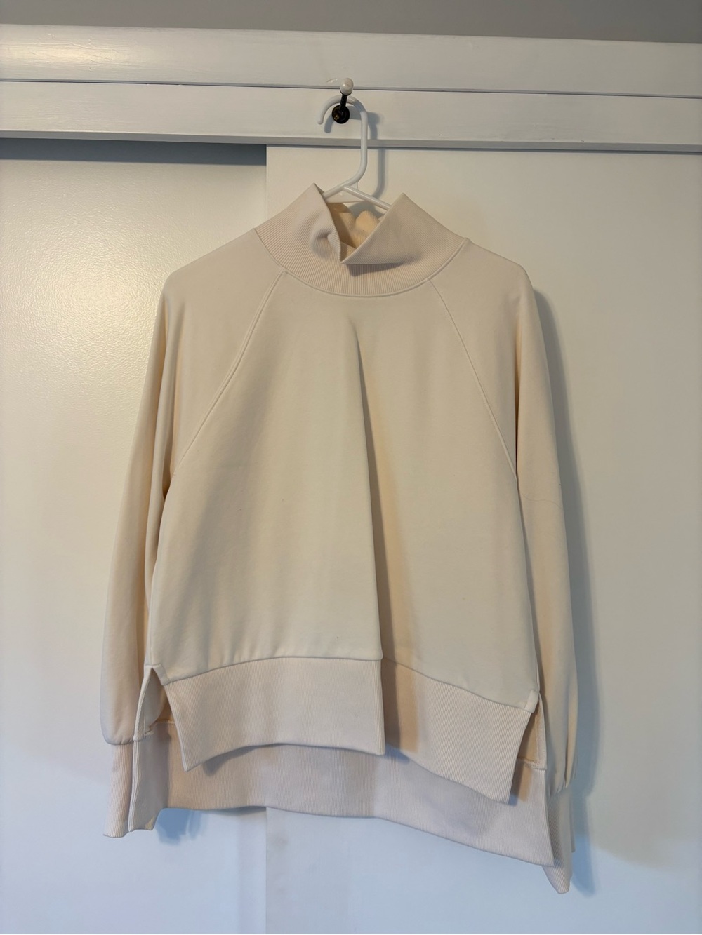 Alia Pristine Mock Neck Pullover - Cream